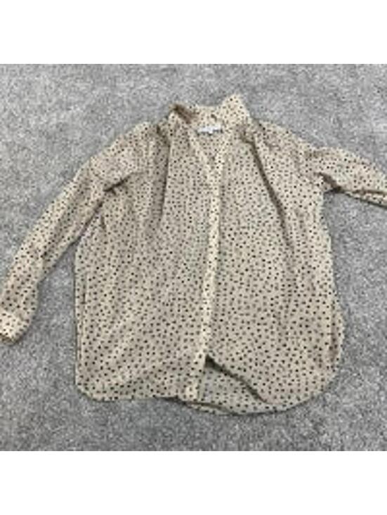 Hayden Tops - Hayden Los Angeles Women's Tan Button Down Shirt size Small